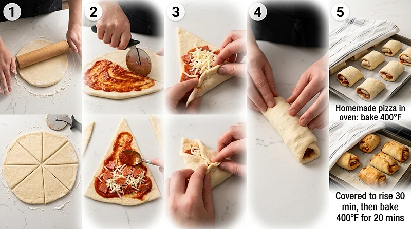 Homemade Pizza Rolls 3 Quick Pizza Rolls Snack