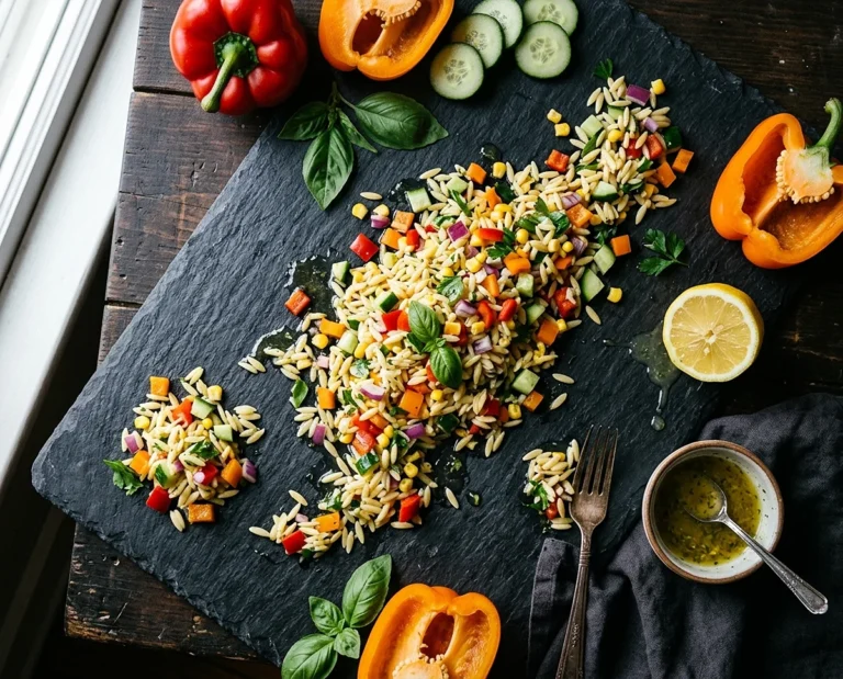 Rainbow Orzo Salad