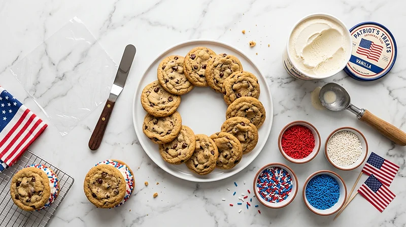 Red White And Blue Ice Cream Sandwiches