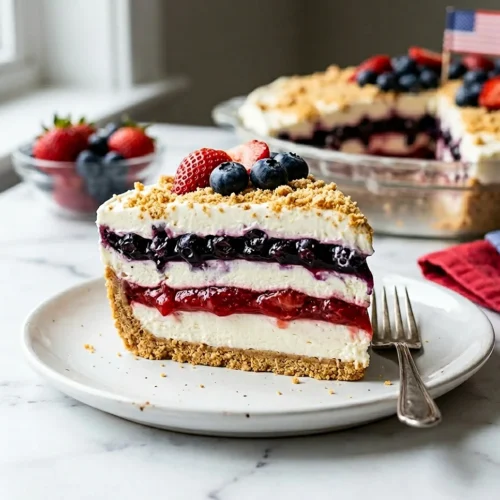 Red White & Blue Mixed Berry Lasagna