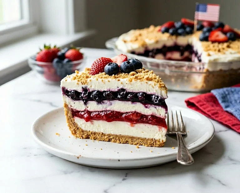 Red White & Blue Mixed Berry Lasagna