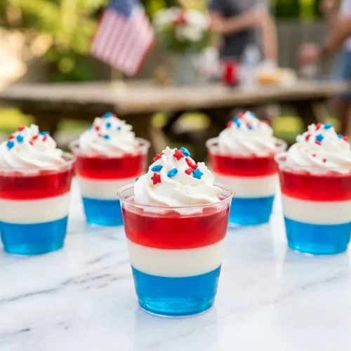 Red White and Blue Jello Shots