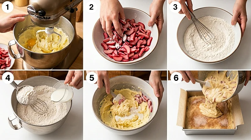Rhubarb Cake With Butter Sauce
