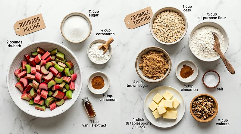Rhubarb Crunch Crumble Topping