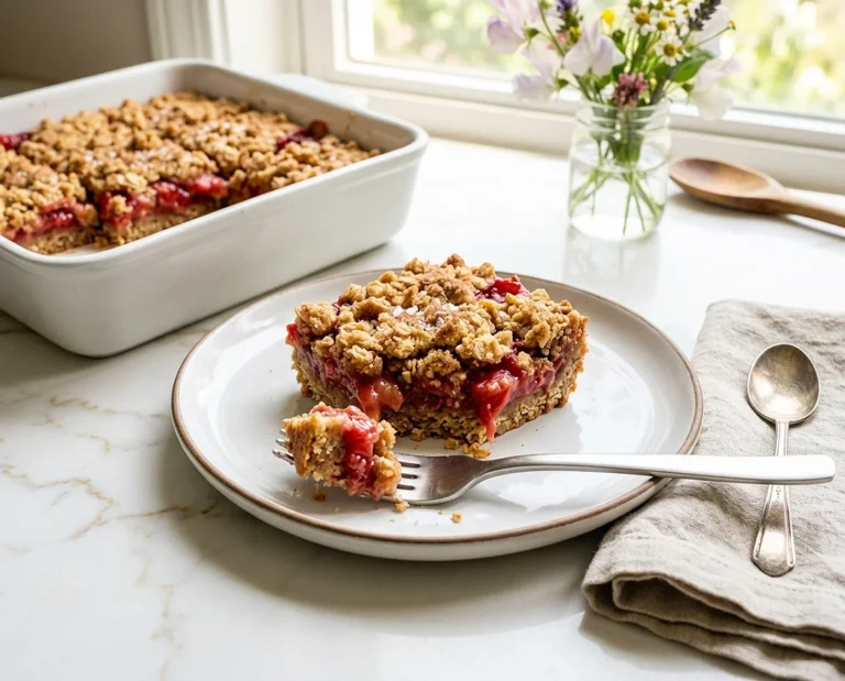 Rhubarb Oat Bars
