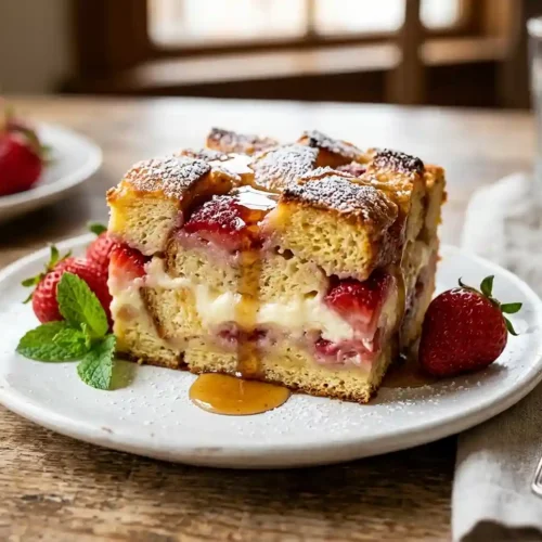 Strawberry Cream Cheese French Toast Bake