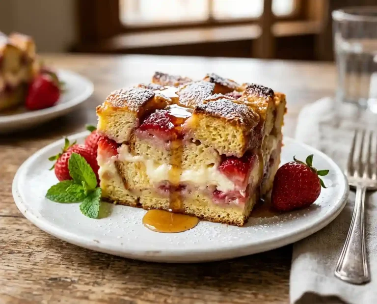 Strawberry Cream Cheese French Toast Bake