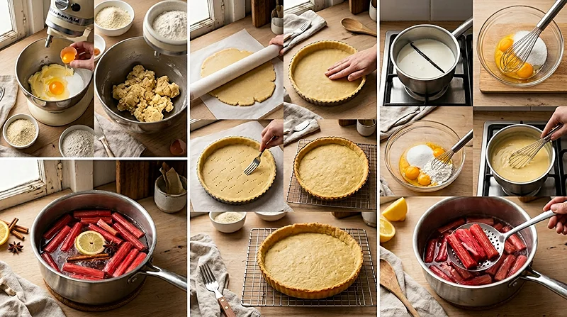 Sweet Rhubarb Custard Tart 3 Strawberry Rhubarb Custard Tart