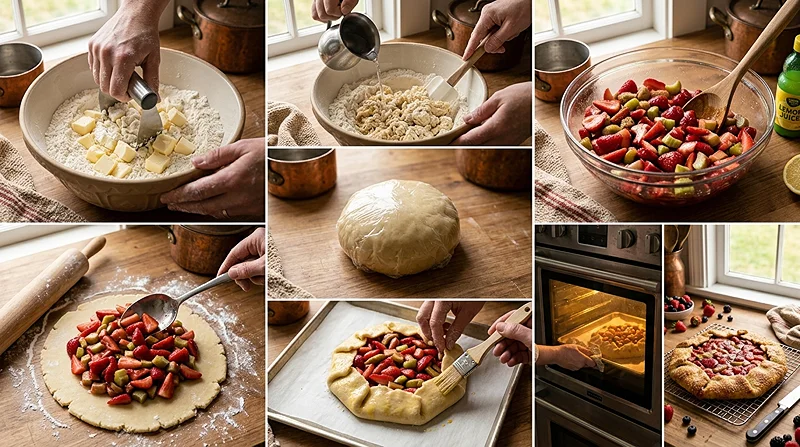 Strawberry Rhubarb Galette Recipe