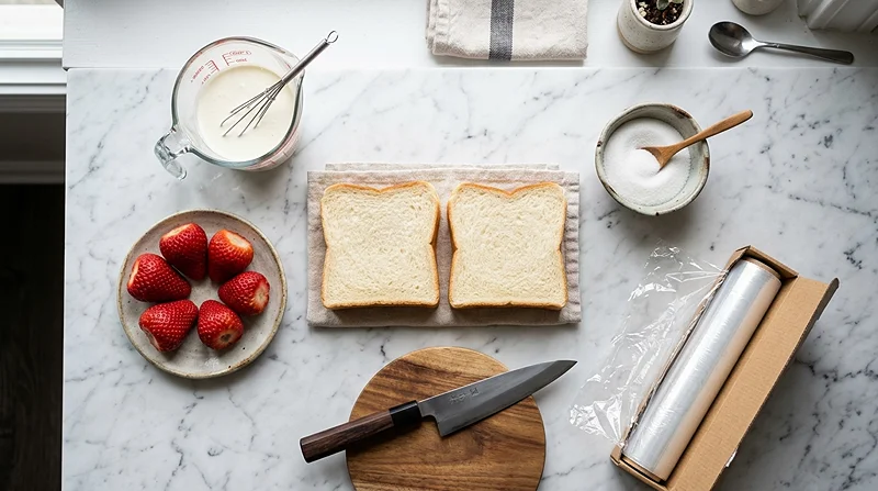 4-Ingredient Strawberry Sando 2 Strawberry Sando Dessert
