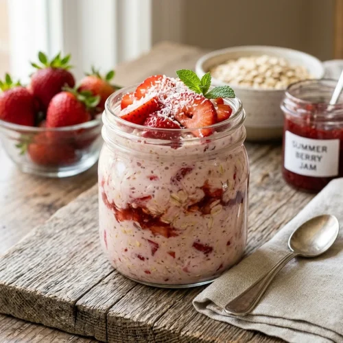 Strawberry Shortcake Overnight Oats 5 Strawberry Shortcake Overnight Oats