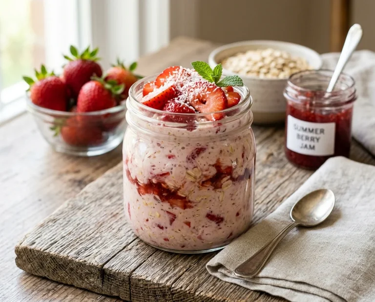 Strawberry Shortcake Overnight Oats