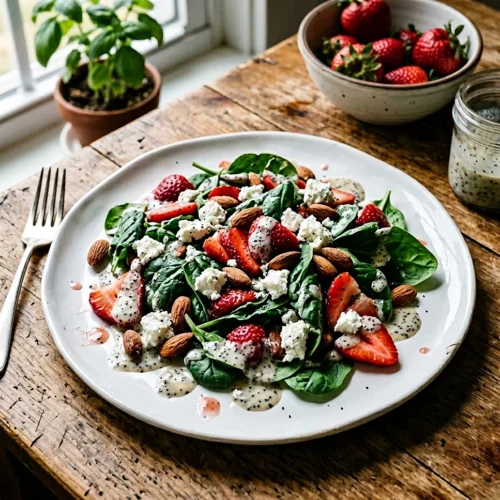 Strawberry Spinach Salad with Poppyseed Dressing