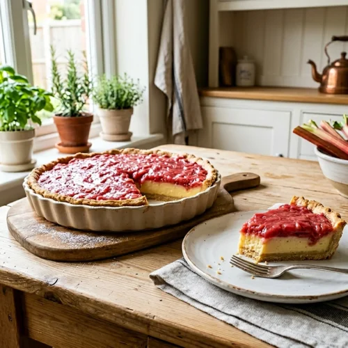 Sweet Rhubarb Custard Tart 5 Sweet Rhubarb Custard Tart