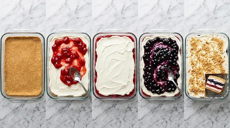 Very Berry No Bake Dessert Lasagna