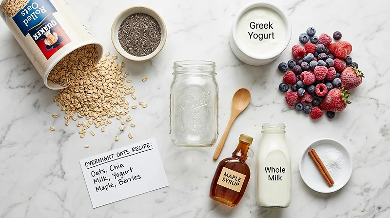 Overnight Oats with Chia and Berries 2 easy healthy breakfast