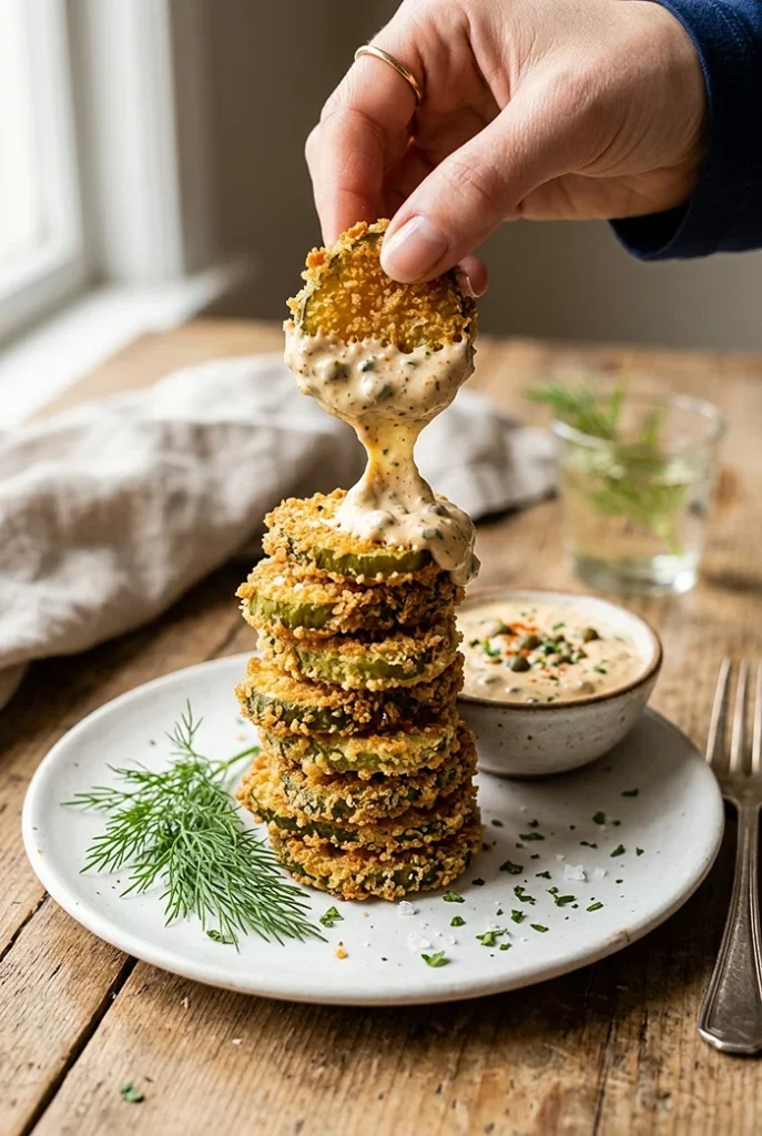 Air Fryer Pickle Chips 4 tangy appetizer recipe