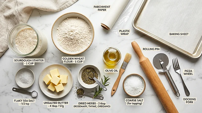 Sourdough Crackers 2 3 ingredient crackers
