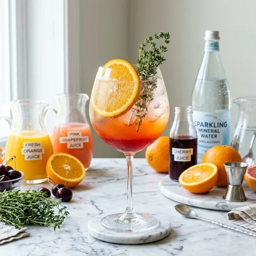 Aperol Spritz Mocktail
