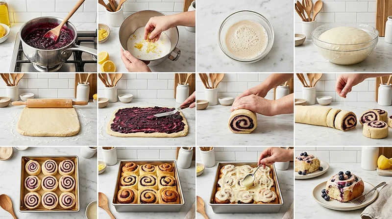 Blueberry Lemon Cinnamon Rolls