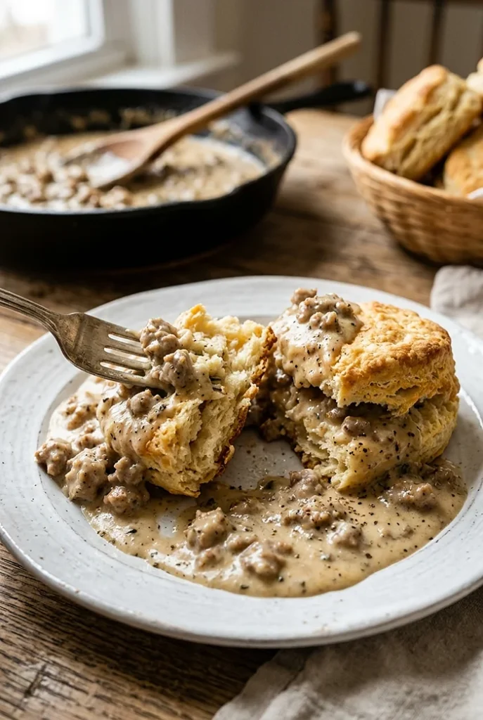 Biscuits and Gravy Recipe 4 Breakfast Comfort Food