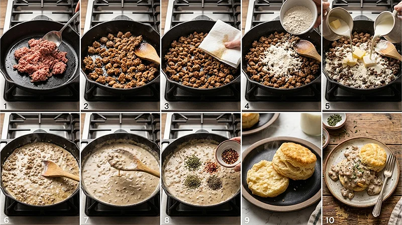 Biscuits and Gravy Recipe 3 Buttermilk Biscuits and Gravy