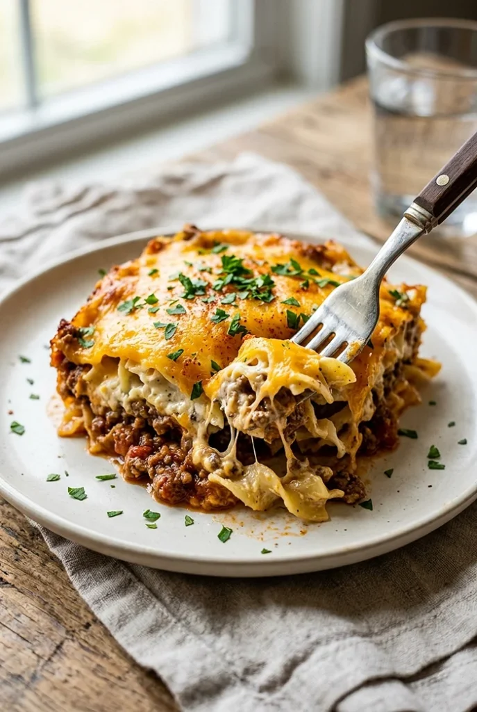 Cheesy Beef Noodle Casserole