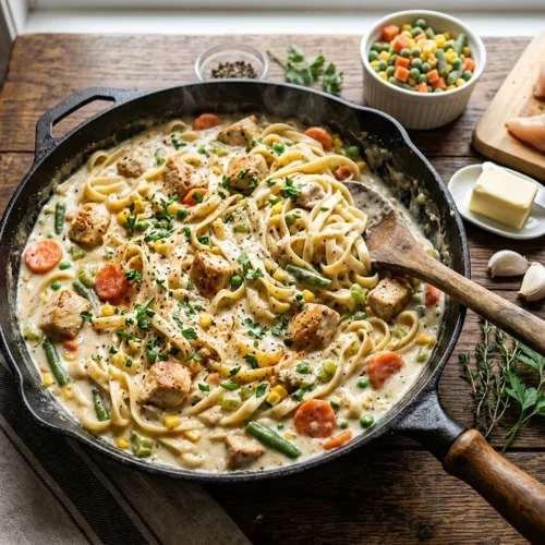 Chicken Pot Pie Pasta