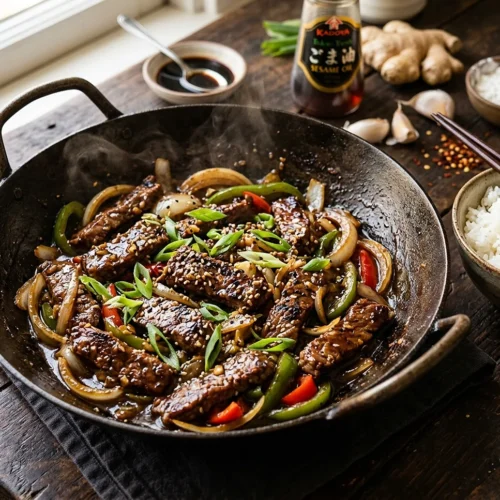 Chinese Pepper Steak with Onions