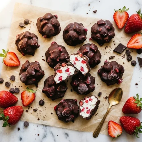 Chocolate Strawberry Greek Yogurt Clusters