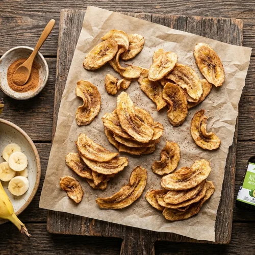Cinnamon-Sugar Air Fryer Banana Chips