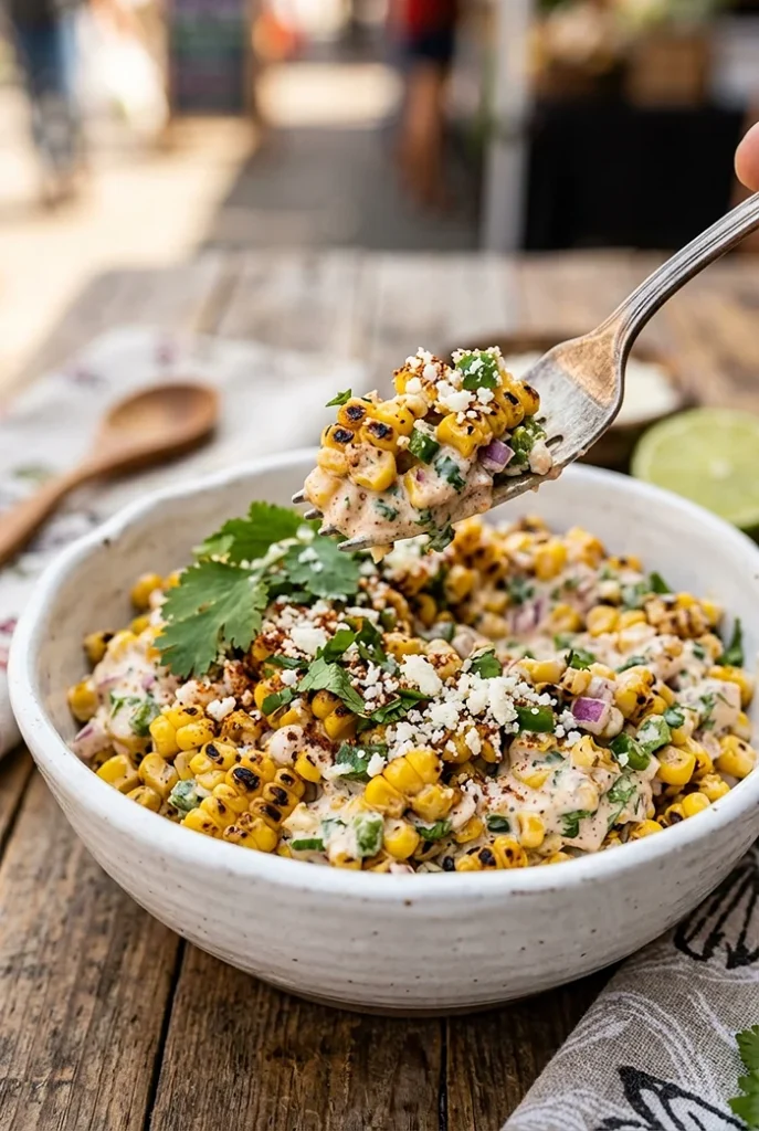 Street Corn Salad with Greek Yogurt 4 Corn Veggie Side Dish