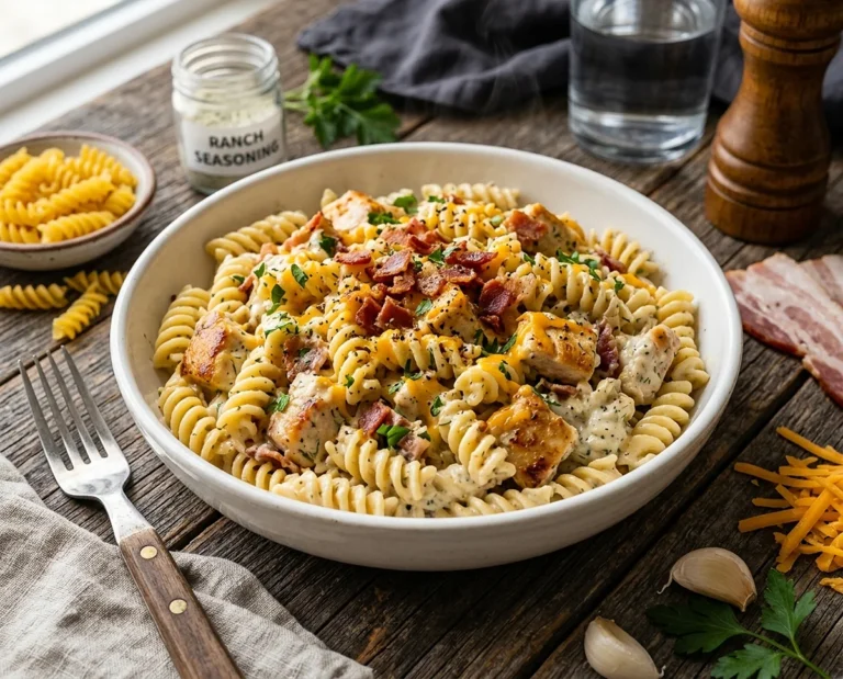Creamy Chicken Bacon Ranch Pasta