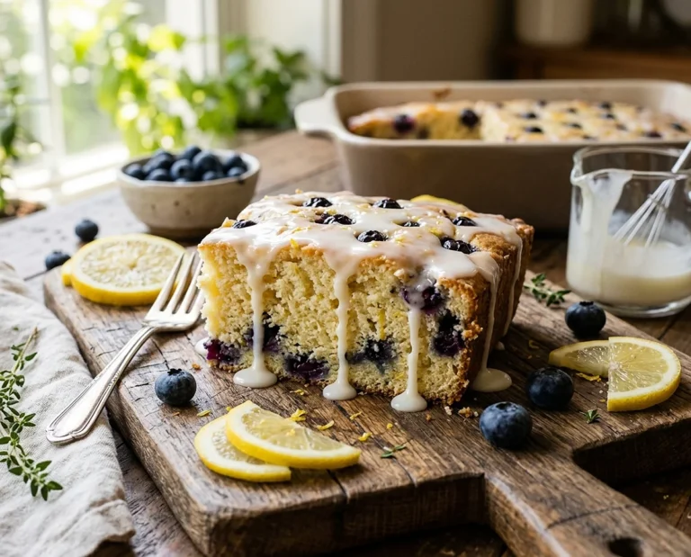 Easy Lemon Blueberry Sheet Cake