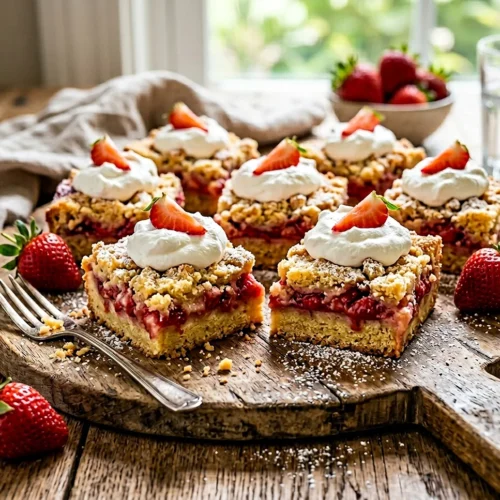 Easy Strawberry Shortcake Bars