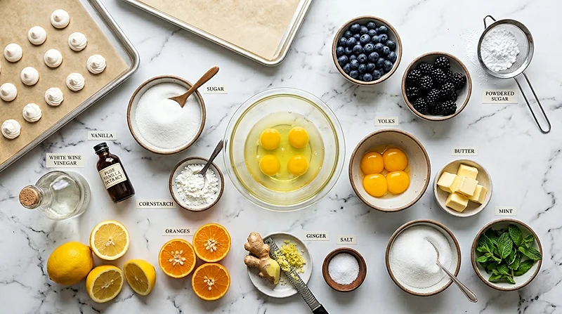 Elegant Dessert With Fresh Fruit
