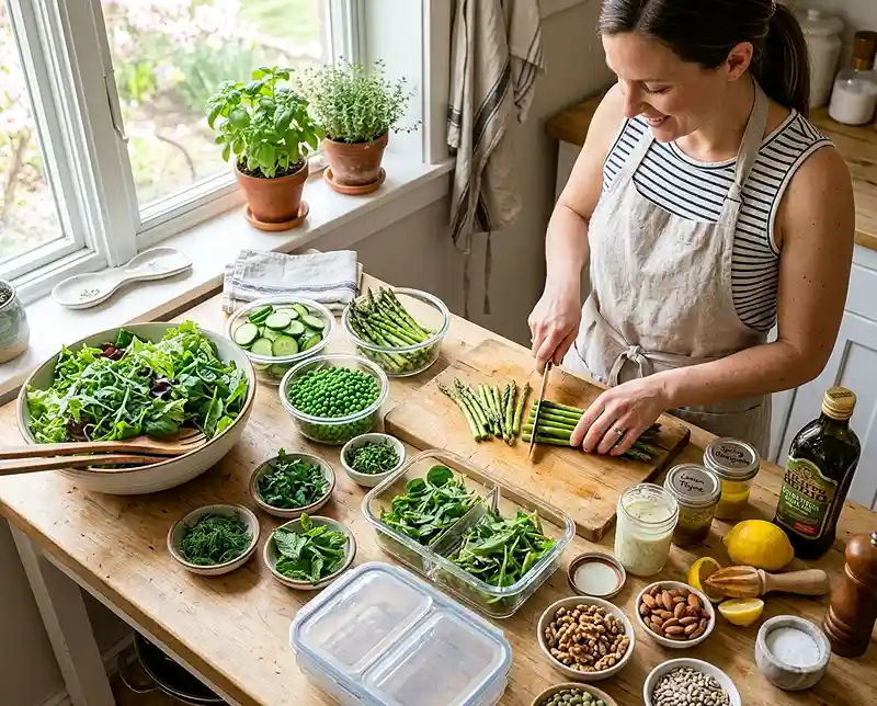 Fresh spring salads