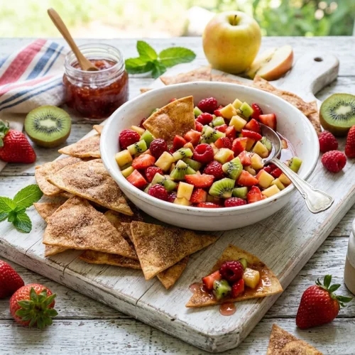 Fruit Salsa with Cinnamon Chips