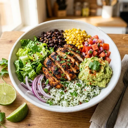 High Protein Chicken Burrito Bowl 5 High Protein Chicken Burrito Bowl