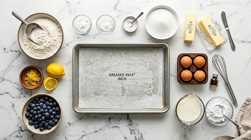 Lemon Blueberry Sheet Cake