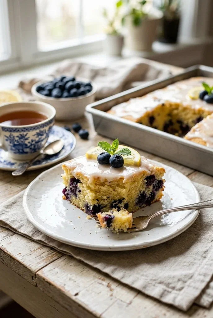 Lemon Sheet Cake With Glaze