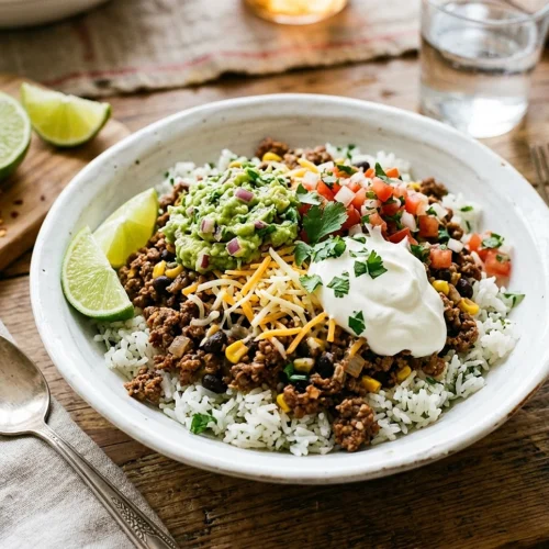 Loaded Taco Rice Bowls