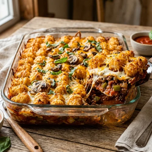 Pizza Tot Casserole 5 Pizza Tot Casserole