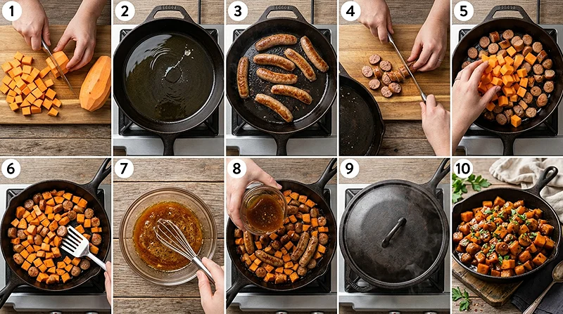 Honey Garlic Sausage Sweet Potatoes 3 Sausage Sweet Potato Recipes