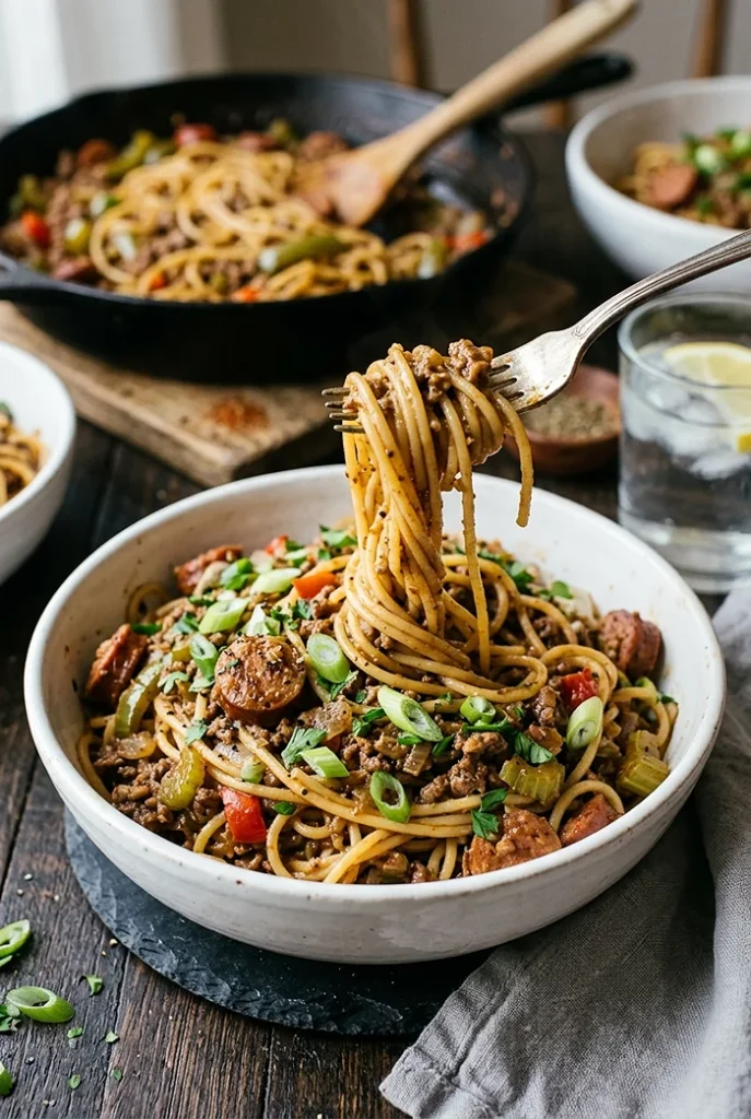Spaghetti with Meat Sauce and Cheese