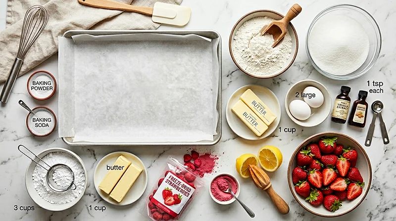 Strawberry Cake Bars Easy Recipes
