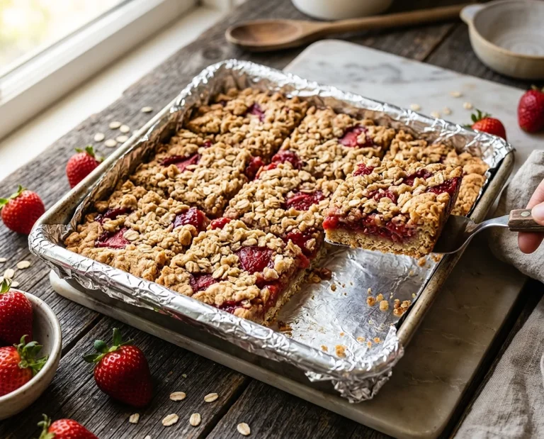 Strawberry Oatmeal Crumble Bars