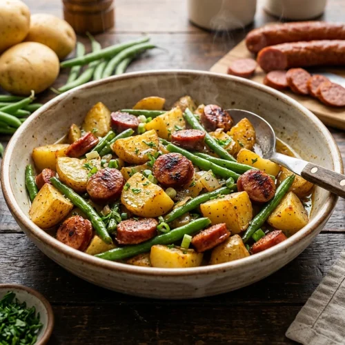Swamp Potatoes and Sausage