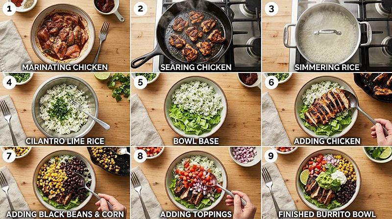 High Protein Chicken Burrito Bowl 3 burrito bowl recipe