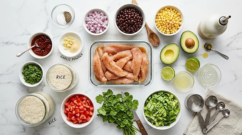 High Protein Chicken Burrito Bowl 2 high protein chicken bowl